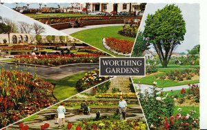 Sussex Postcard - Views of Worthing Gardens - Ref U69