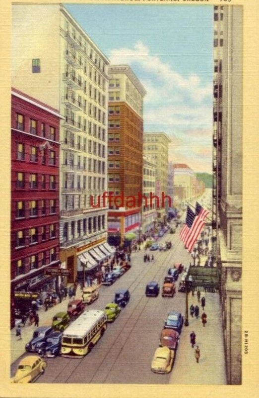 LOOKING SOUTH ON FIFTH AVENUE, PORTLAND, OR.