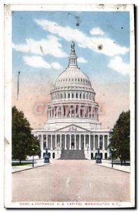 Postcard Old Entrance Dome Us Capitol Washington DC