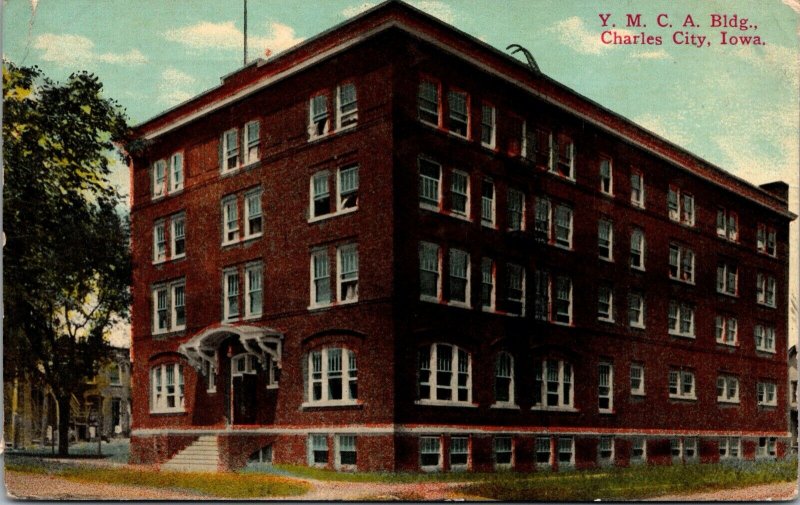 Postcard Y.M.C.A. Building in Charles City, Iowa~132375