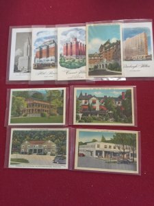 US 9 Unused Hotel  postcards great Group