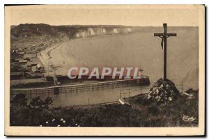 Old Postcard Fecamp (S INF) The Calvere La Jetee and South Beach