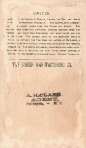 1880s-90s The Singer Manufacturing Company Sweden Sewing Machine Dutch Women