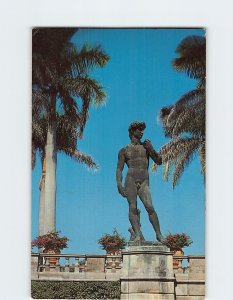 Postcard Bronze Cast of Michelangelo's David Sarasota Florida USA