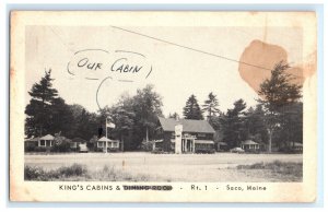 King's Cabins & Dining Room Saco ME Maine Postcard (EO16)