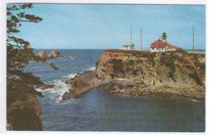 Cape Argo Lighthouse Oregon 1960s postcard