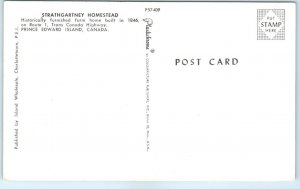 Postcard - Strathgartney Homestead, Route 1, Trans Canada Highway - Canada 