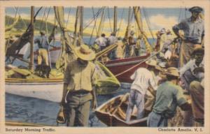 St Thomas Charlotte Amalie Saturday Morning Traffic 1947