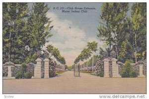 Club House Entrance, Miami Jockey Club, Miami, Florida, PU-1946