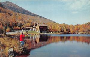 Wilmington-Lake Placid New York~Toll House @ Whiteface Mtn~Man w Camera~1958 Pc