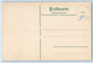 Basel Switzerland Postcard Wettstein Bridge Little Basel c1910 Antique