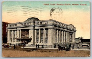 1914  Grand Trunk Railway Station  Ottawa  Canada   Postcard