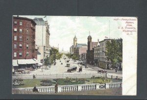 Post Card Ca 1903 Washington DC Pennsylvania Ave From Treasury Bldg UDB