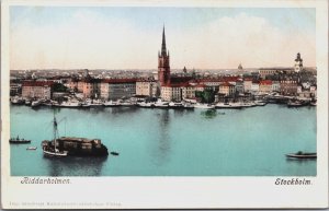 Sweden Stockholm Riddarholmen Vintage Postcard C212