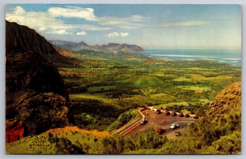 Nuuanu Pali Mountain Pass Oahu Birdseye View Hawaii Postcard S12