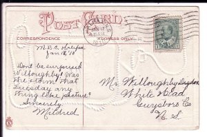 To Greet You, Ocean Scene Embossed, Halifax Nova Scotia 1910 Cancel