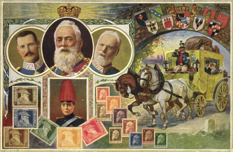 germany, King Ludwig III of Bavaria (1910s) Bayern Stamp Postcard