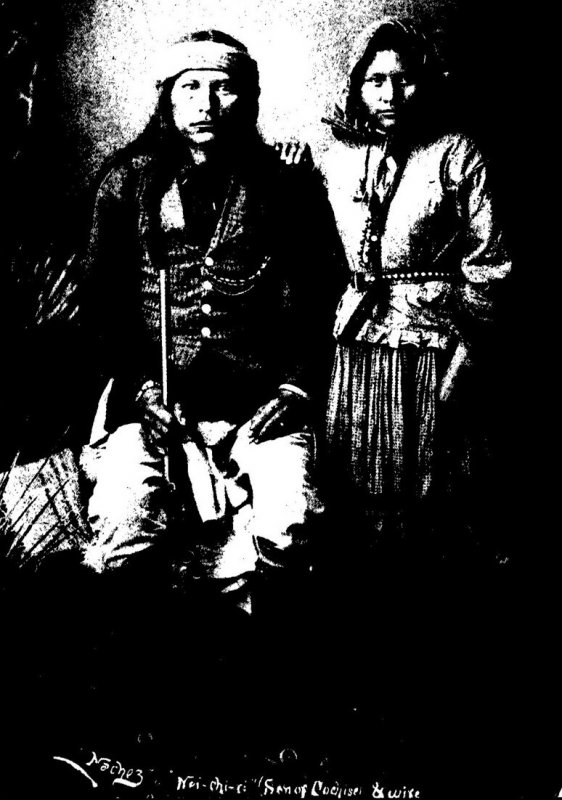 Apache Indian Son Of Cochise Naiche and His Wife Photographed May...