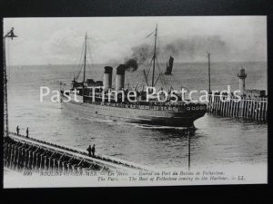 Old PC LL No.400 BOULOGNE SUR-MER The Piers The Boat of Folkstone LEVY FILS & Co