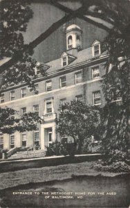 METHODIST HOME FOR THE AGED OF BALTIMORE MARYLAND POSTCARD (c. 1930s)