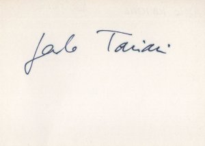 Paolo Taviani Italian Film Director Hand Signed Signature Card