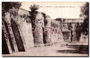 Old Postcard Dinan the Remparts du Chateau