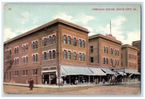 c1910 Chicago House Exterior Building  Sioux City Iowa Vintage Antique Postcard