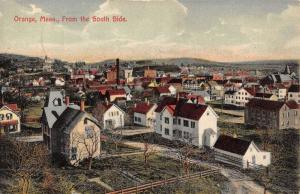 Orange Massachusetts Birdseye View Of City Antique Postcard K48134