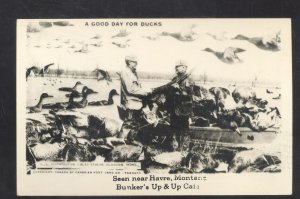 RPPC HAVRE MONTANA BUNKER'S UP VINTAGE EXAGGERATION REAL PHOTO POSTCARD
