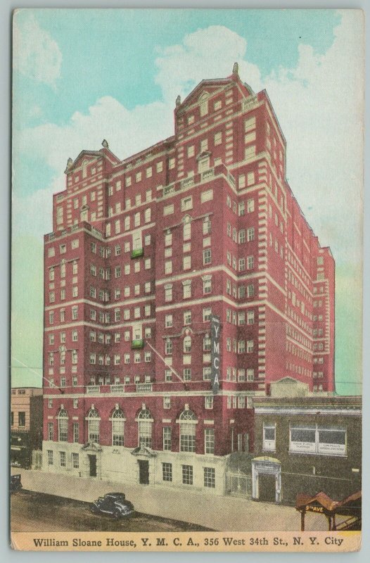 New York City~William Sloane House YMCA~Vintage Postcard