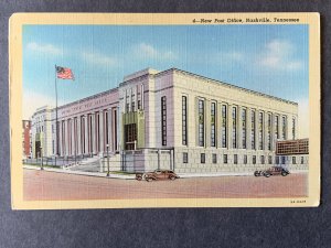 New Post Office Nashville TN Linen Postcard H1292084307