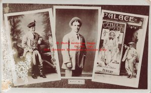 Advertising Postcard, RPPC, Vaudeville Comedian Walter Wade at Palace Theater