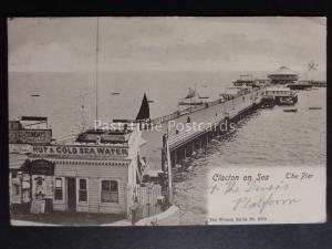 Essex Clacton on sea THE PIER, HOT & COLD SEA WATER c1904 The Wrench Series 6510