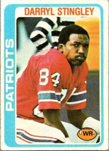 1978 Topps Football Card Darryl Stingley New England Patriots sk7362