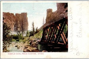 1900s Castle Gate Price Canyon UT Postcard