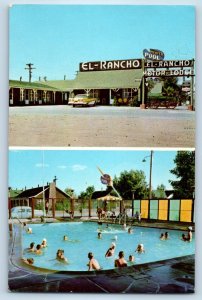 1960 Rock Springs Wyoming WY Vintage Postcard El Rancho Motor Lodge Inn Unposted