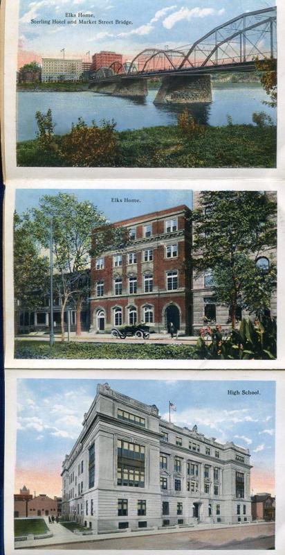 Wilkes Barre Pennsylvania pa Anthracite City Miners Bank postcard folder