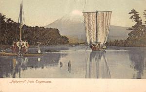 Tagonoura Japan Mt Fuji Waterfront Antique Postcard K107798