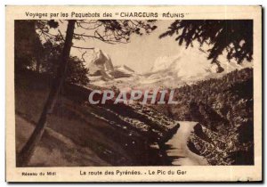 Old Postcard Travel by Steamers of Chargers Reunis The Route des Pyrenees Pic...