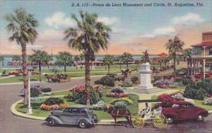 Florida Saint Augustine Ponce De Leon Monument And Circle