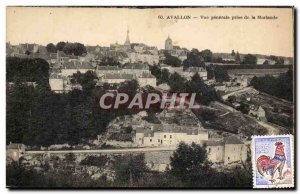 Avallon Old Postcard General View from the Morlande