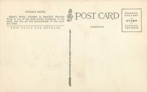 Moraine Park Colorado Stead's Hotel White Border Postcard Unused