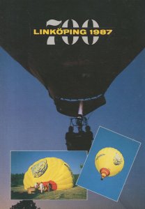 Linkoping Sweden Transport Hot Air Balloon 1987 Postcard