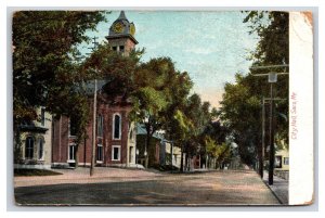 City Hall Street View Saco Maine ME UNP DB Postcard Y7