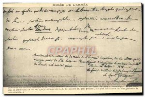 Old Postcard Napoleon letter to the Prince Regent of & # 39Angleterre