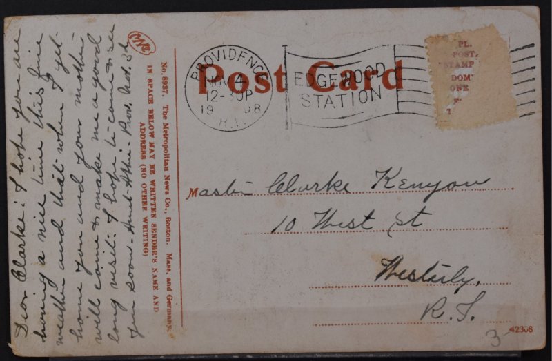 Providence, RI - Boat House, Roger Williams Park - 1908