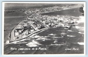 RPPC Vista panoromica de la Punta LIMA Peru Postcard