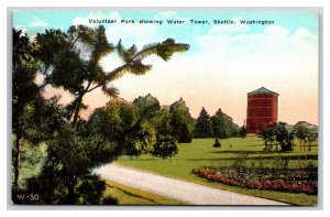 Volounteer Park Water Tower Seattle WA Washington UNP DB Postcard H30