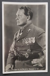 GERMANY THIRD 3rd REICH ORIGINAL NAZI POSTCARD GOERING