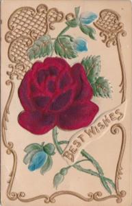 Best Wishes Beautiful Silk Red Rose